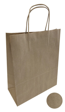 Καφέ kraft ριγωτό 36 x 26 x 12